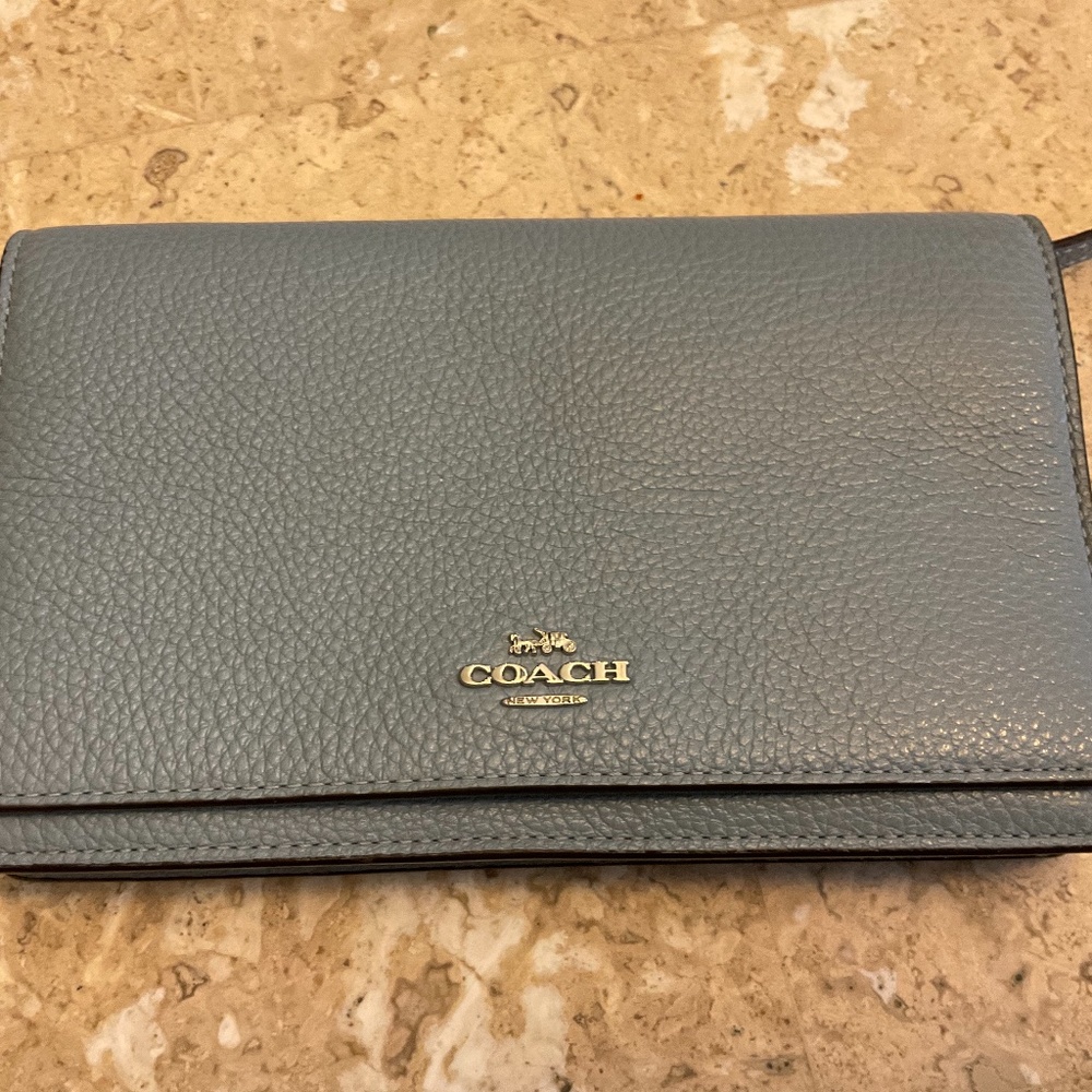Coach Hayden Foldover Crossbody Pebble blue